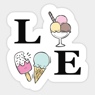 Ice Cream - Love Sticker